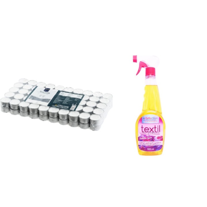 Set 100 Bucati Lumanari Pastila Timp De Ardere 8h + Odorizant buble gum, 500 ml, profesional