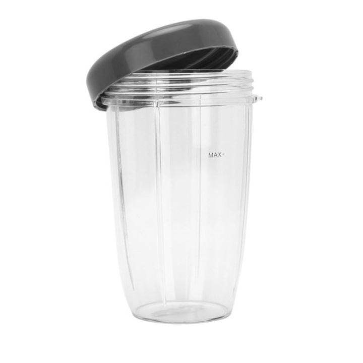 Pahar mediu cu capac standard, compatibil NutriBullet 600W - 900W, Capacitate de 0.7 Litri, 165*95 mm, PHN Mag