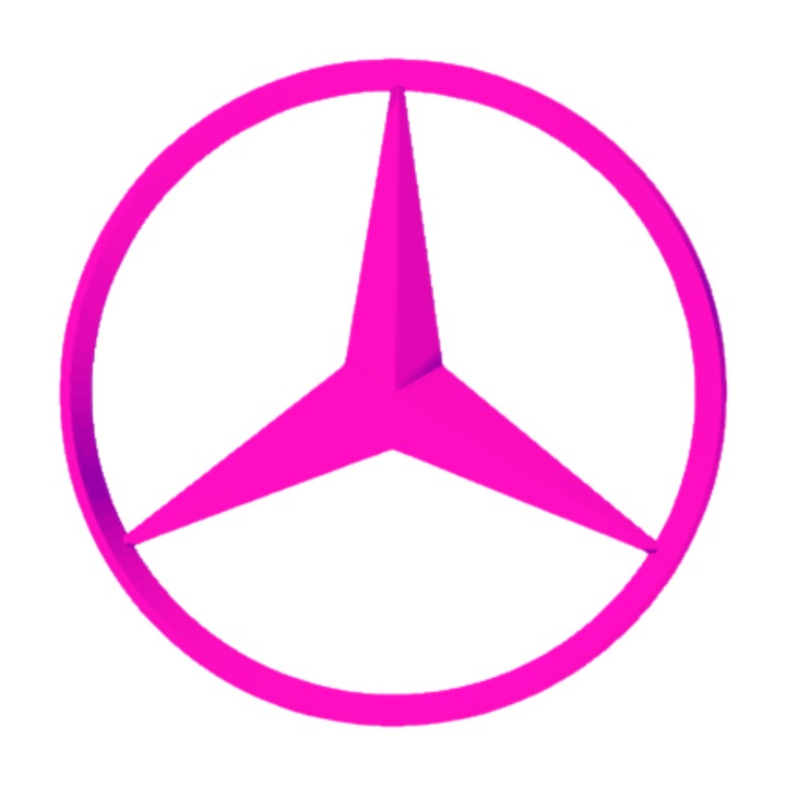 Breloc chei, "MERCEDES", 40 mm mov deschis