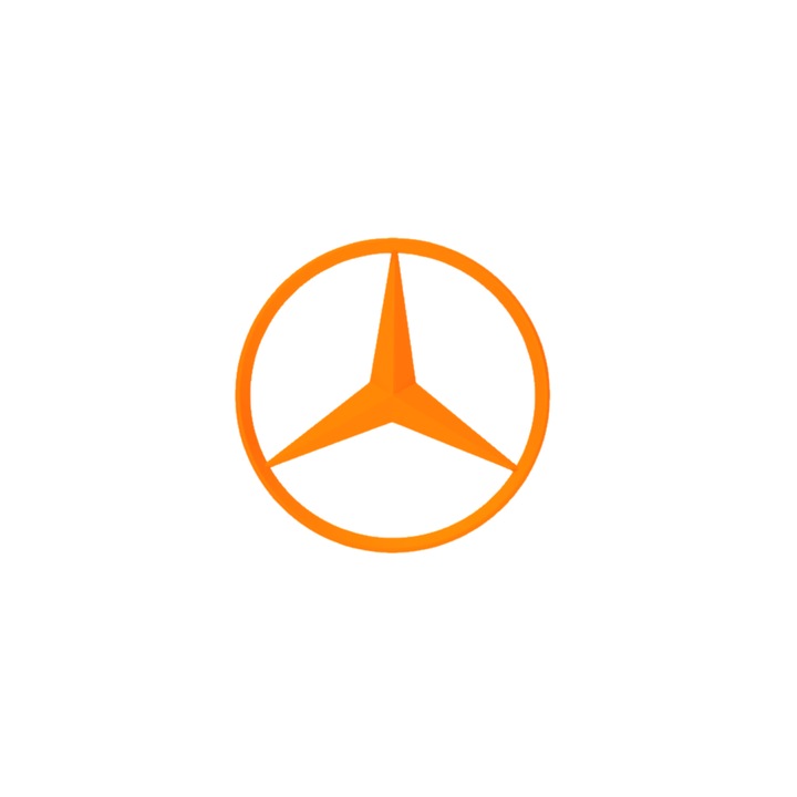 Kulcstartó, "MERCEDES", 40 mm narancssárga