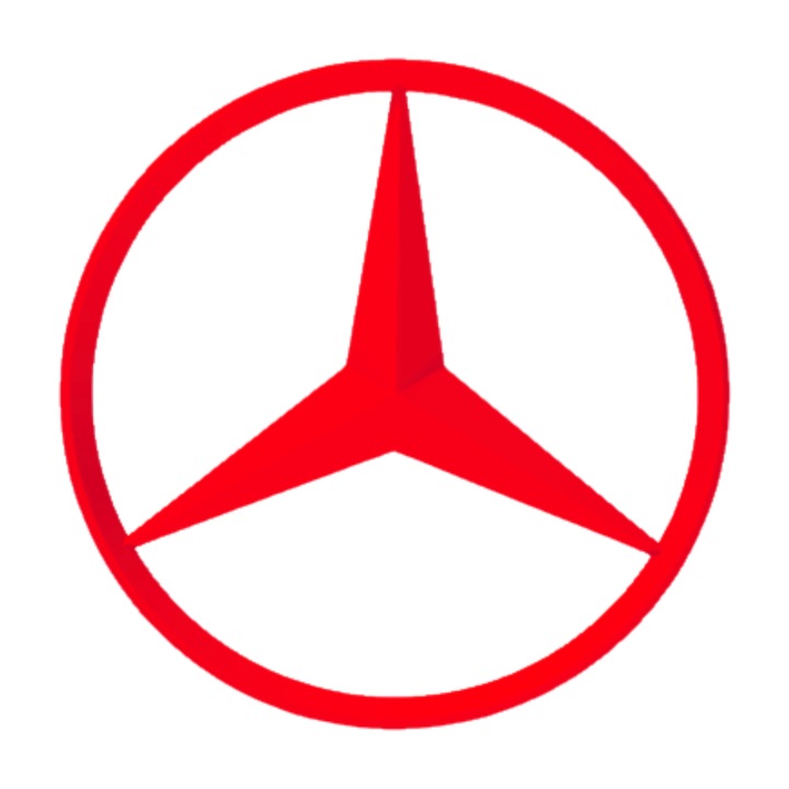 Breloc chei, "MERCEDES", 40 mm rosu