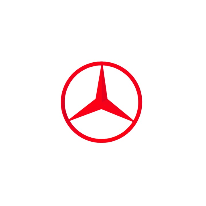 Kulcstartó, "MERCEDES", 40 mm piros,