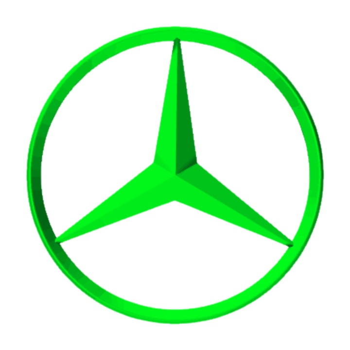 Breloc chei, "MERCEDES", 40 mm verde