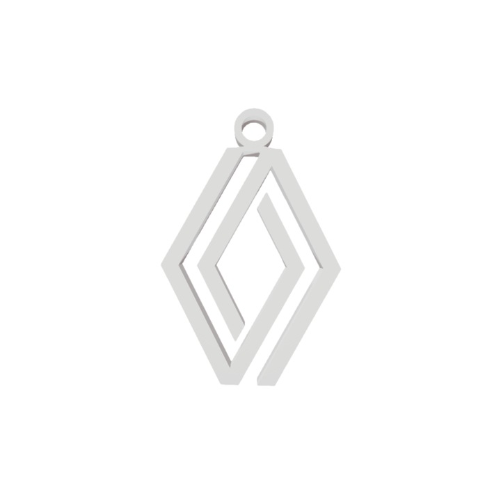 Kulcstartó, "RENAULT", 55 X 36 mm elefántcsont fehér