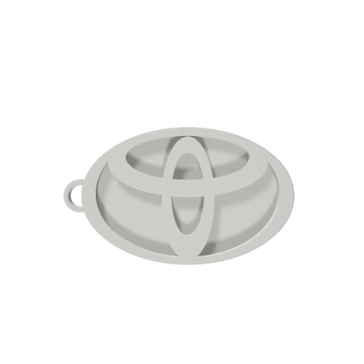 Kulcstartó, "TOYOTA", 65 X 39 mm elefántcsont fehér