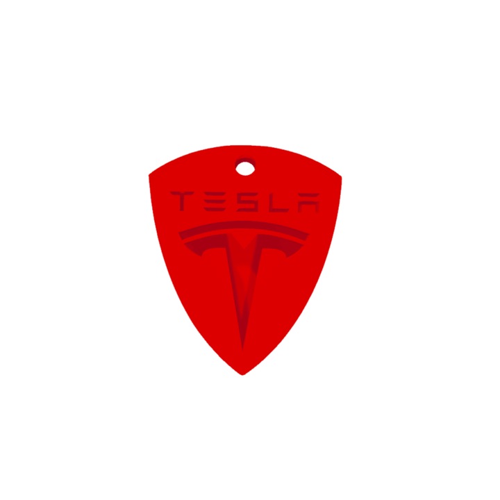 Kulcstartó, "TESLA", piros 60 X 50 mm