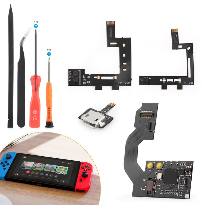 Chip de baza de firmware pentru Nintendo Switch, accesorii pentru consola NS, cu instrumente de reparare, KINGTRONG®