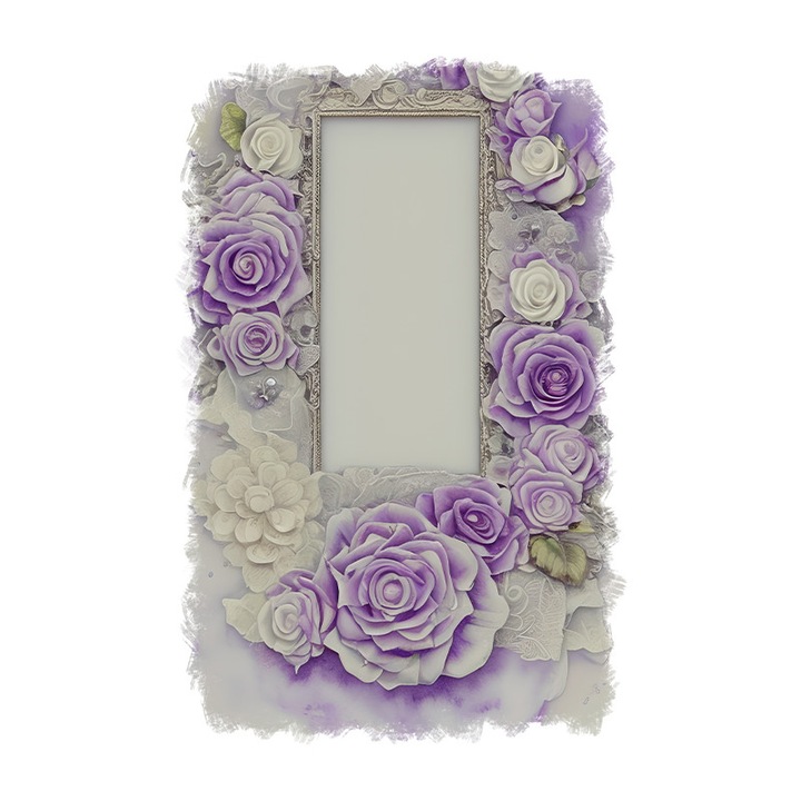 Sticker decorativ, Trandafiri, Mov, 85 cm, 9460ST