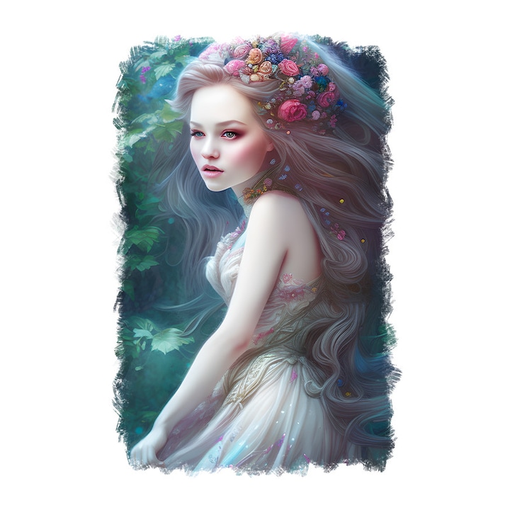 Sticker decorativ, Printesa, Albastru, 70 cm, 9480ST