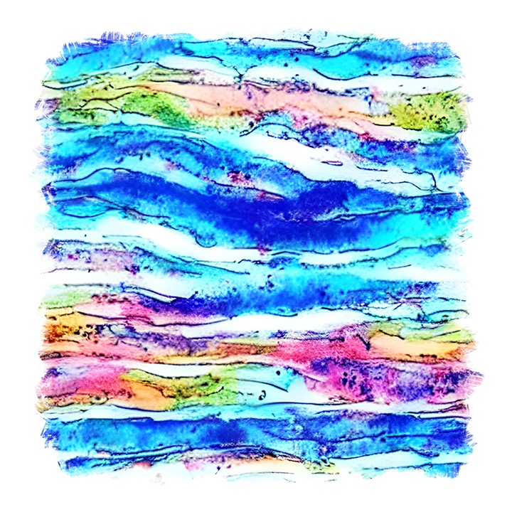 Sticker decorativ, Abstract, Albastru, 55 cm, 9517ST