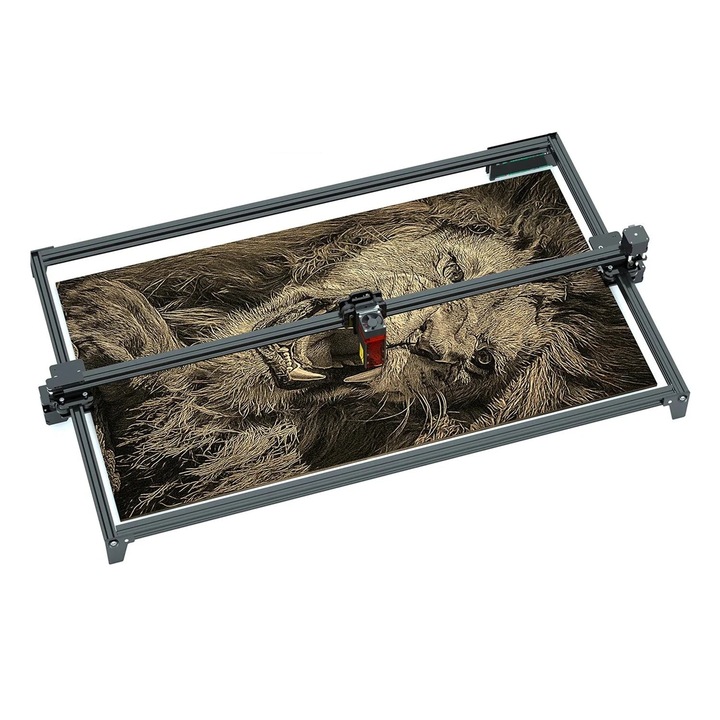 Машина за гравиране, 80W лазер, 81x46см, CNC, WiFi, черна