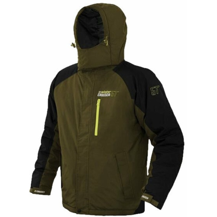 Мъжко спортно яке, Delphin, Черно/Зелено - 54875, Зелен/Черен