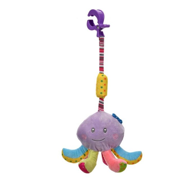 YLOTECH® színes polip babakocsi hanggal, 24 cm