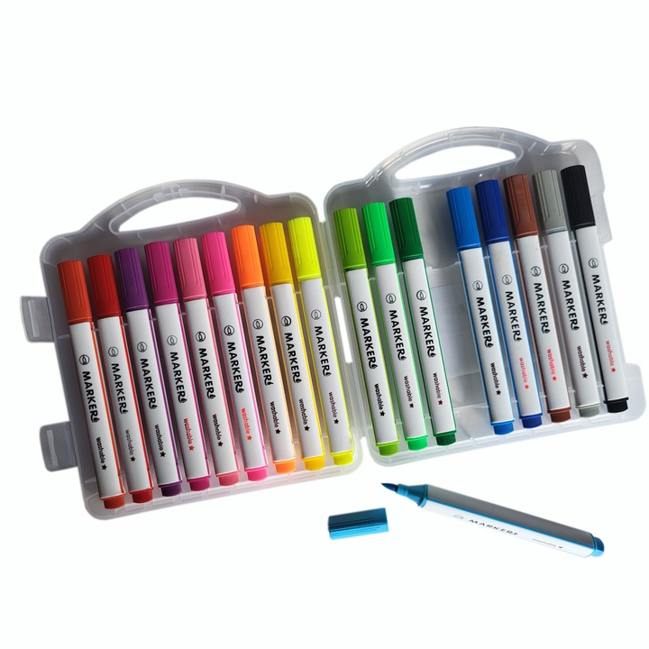 Carioca triunghiulara groasa, 18 culori, DROM