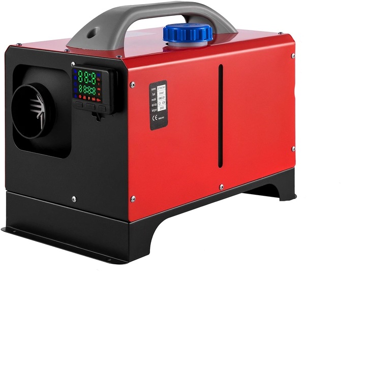 Car Heater, 8KW, 12V, LCD Switch, Diesel, Red