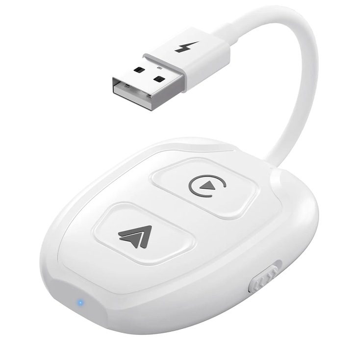2 az 1-ben adapter, CarPlay és Android Auto vezeték nélküli kompatibilis iOS 10+ és Android 11+ rendszerekhez