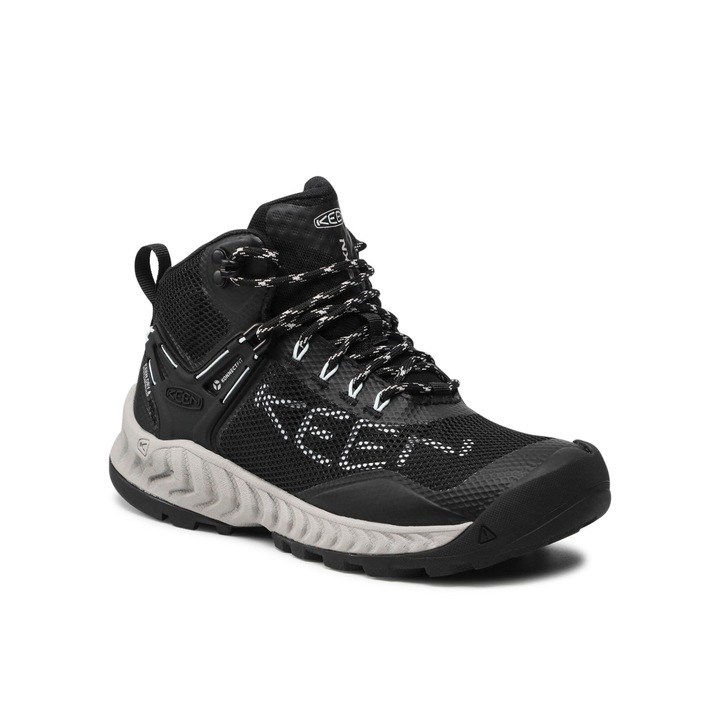 Női túracipő, Keen, 300432747, Fekete, Textil, Fekete