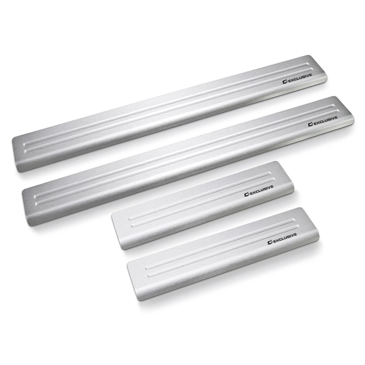 Set 4 Protectie praguri Citroen C4 Grand Picasso II 2013-2018, Croni, Argintiu