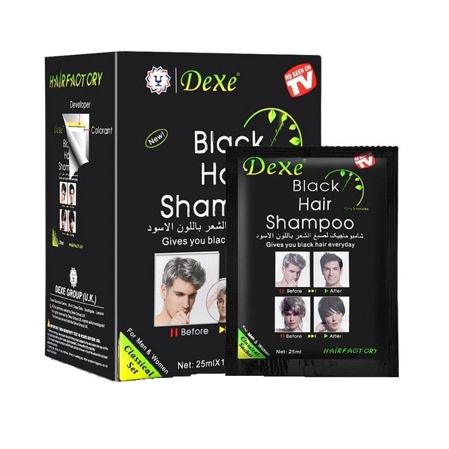 Set Sampon colorant Dexe Black Hair Shampoo 10x 25ml - eMAG.ro