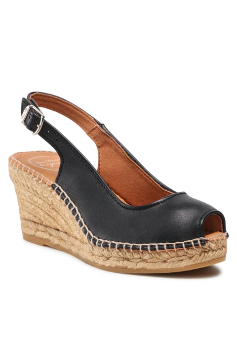 Női espadrillek, Toni Pons, 300198377, fekete, valódi bőr, 41 EU
