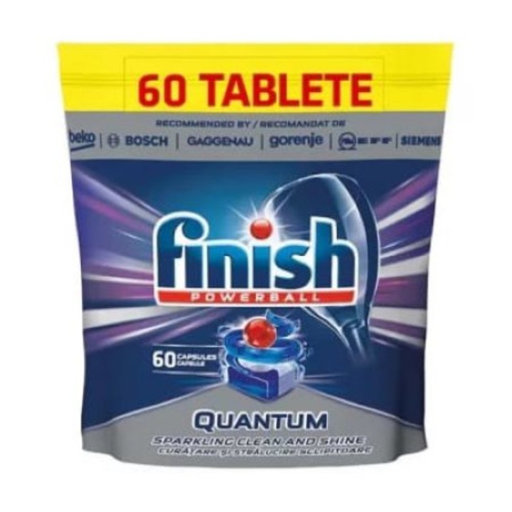 Detergent de vase Finish Quantum vase, 60 spalari