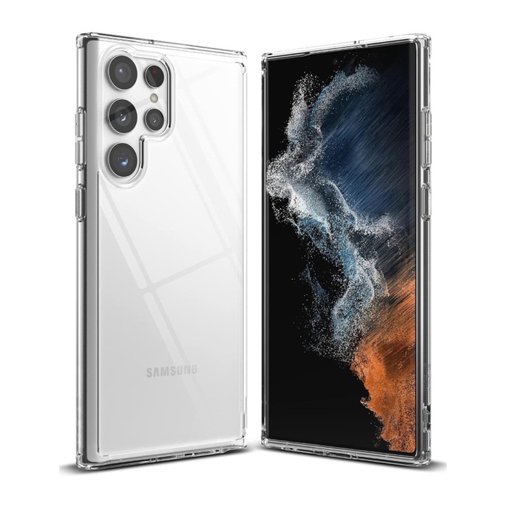 Szilikon védőburkolat Samsung Galaxy S22 Ultra-hoz, 1,5 mm, átlátszó