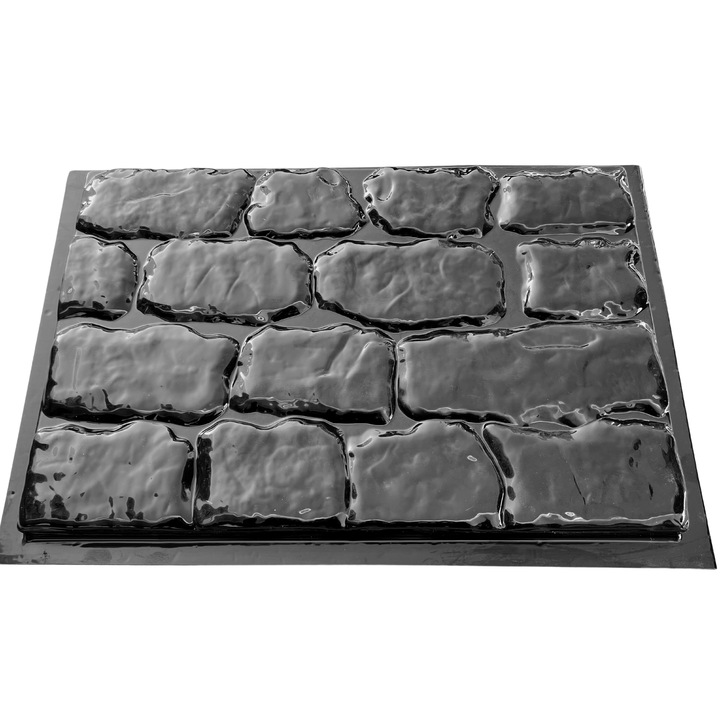 Matrita pavaj, model Piatra Mare, plastic ABS, negru, 60x40x4cm
