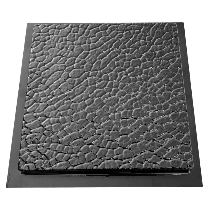 Matrita pavaj, model Pietricele, plastic ABS, negru, 33x33x4cm