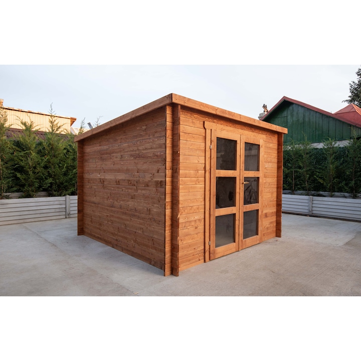 Casuta de gradina PENTY 3980 x 3980 mm, grosime 28 mm, tratat