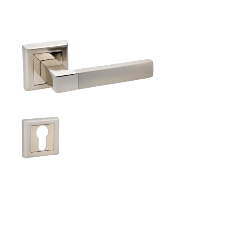 Maner usa interior STRICTO A-67-30 crom satinat cu rozeta de yala