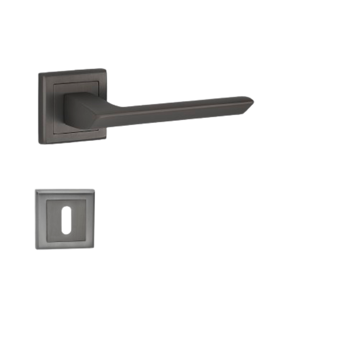 Maner usa interior ASPECTO A-64-30 antracit cu rozeta de cheie