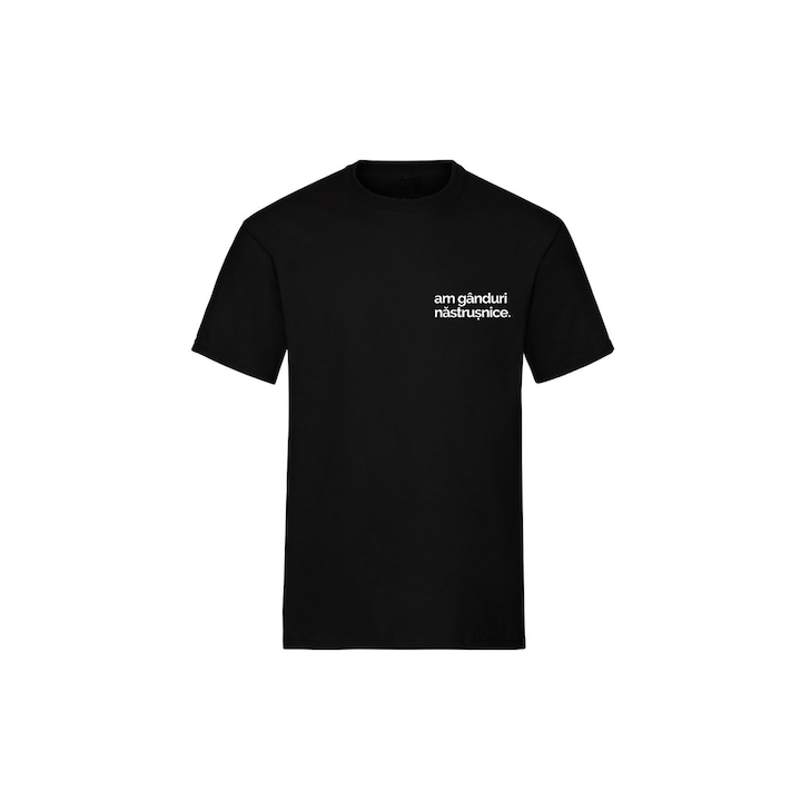 Szemelyre szabott unisex polo Sorairo "am ganduri nastrusnice." Fekete, Fekete