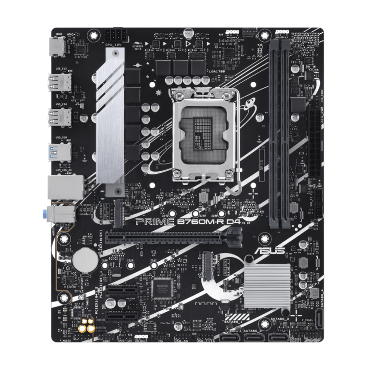 Placa de baza ASUS PRIME B760M-R DDR4, Intel B760, LGA 1700, mATX