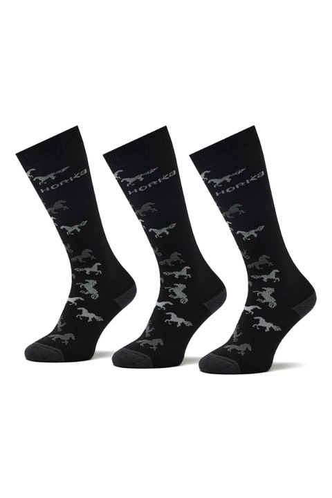 Set 3 perechi de sosete unisex, Horka, 300465127, Negru, Textil, Negru, 31-34