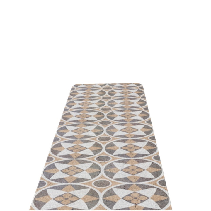 Covor Bucatarie cu print digital 3D Rome, 58X140cm, poliester 100%, spate antiderapant