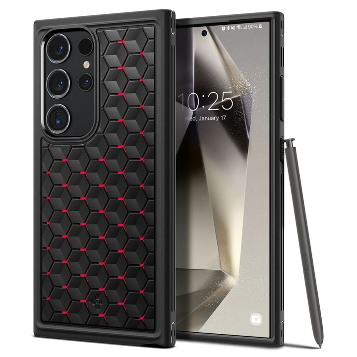 Кейс за Samsung Galaxy S24 Ultra, Spigen Cryo Armor, червен