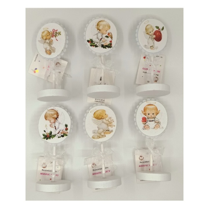 Set 6 buc decoratiuni masa, 11 cm, bebe