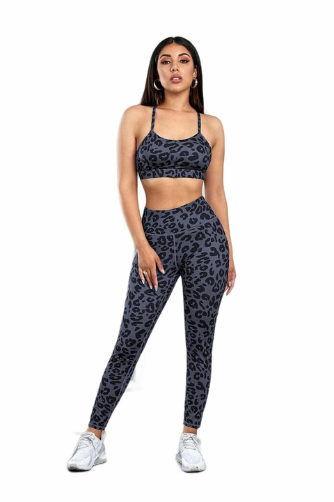 Compleu dama, WildFashion, Poliester, 4157, Alb/Gri