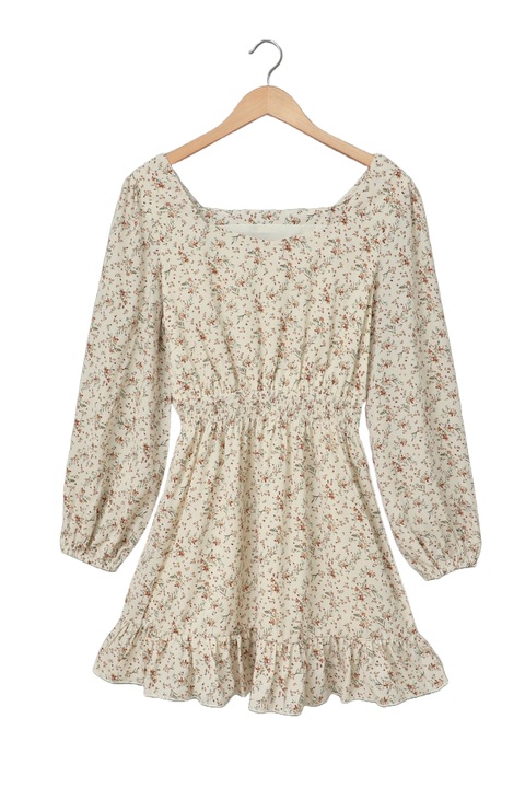 Дамска рокля, WildFashion, полиестер, 1956г, Крем