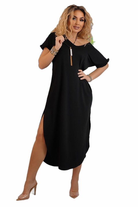 Дамска рокля, WildFashion, полиестер, 4835, Черен, S