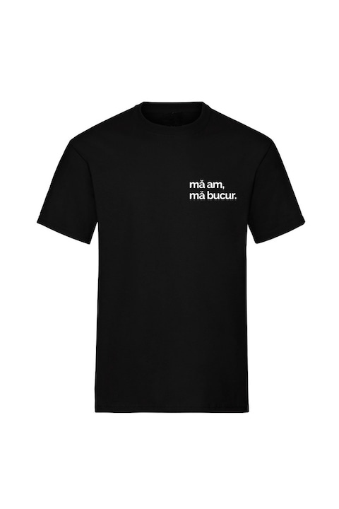 Személyre szabott unisex póló Sorairo "I have, I enjoy." Fekete, XS