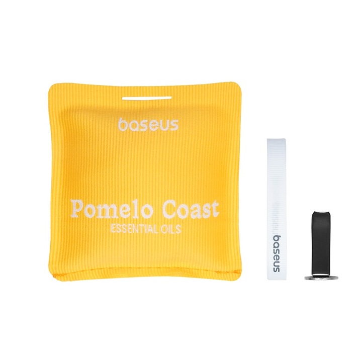 Odorizant auto Baseus Margaret Series, Pomelo Coast, dimensiune 70*70mm, galben