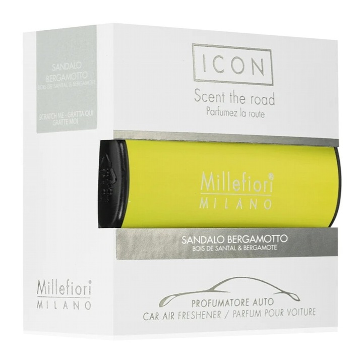 Odorizant Auto Millefiori Milano - Sandalo Bergamotto yellow