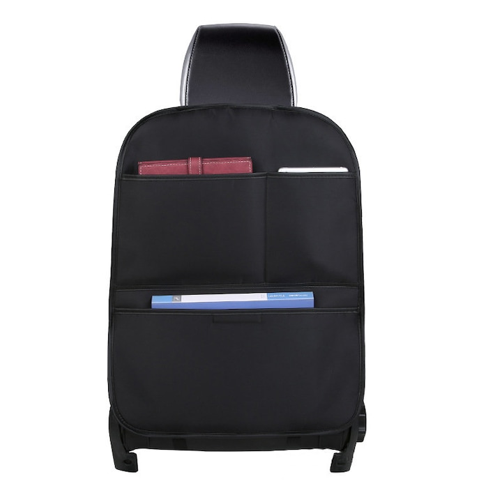 Organizator auto, Hurtel, Piele ecologica, Negru