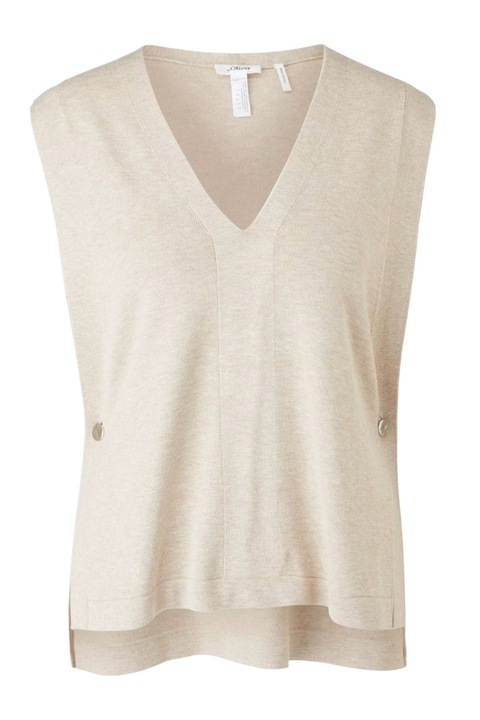 S. Oliver bézs, gombos női felső – S