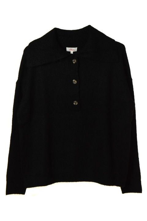 S. Oliver fekete, gombos női pulóver – 36 EU