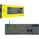 Клавиатура Gaiming Corsair K55 CORE iCUE, Десетзонов RGB, Четири специални медийни клавиша, Бързи превключватели, 300 мл устойчивост на разливане, Сив