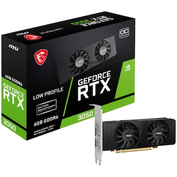 Placa video MSI GeForce RTX 3050 LP 6G OC, 6GB GDDR6, Low profile, 96-bit