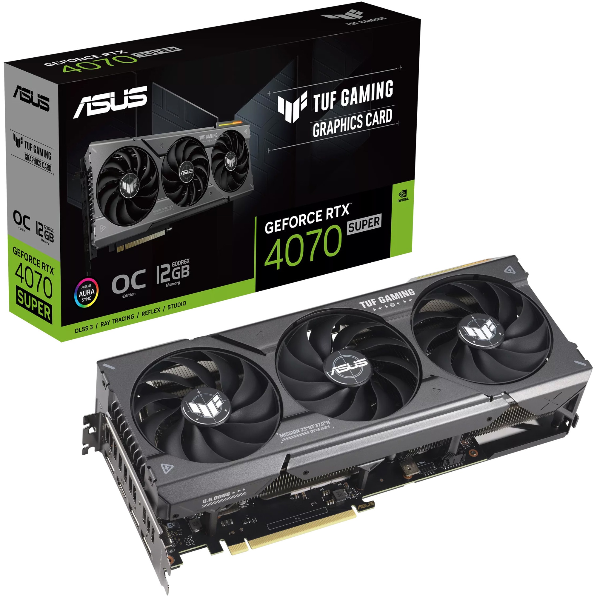 Placa video ASUS GeForce RTX™ 4070 SUPER TUF GAMING OC, 12GB GDDR6X, 192-bit