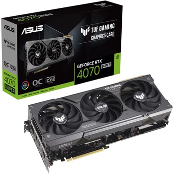 Placa video ASUS GeForce RTX™ 4070 SUPER TUF GAMING OC, 12GB GDDR6X, 192-bit Placa video ASUS GeForce RTX™ 4070 SUPER TUF GAMING OC, 12GB GDDR6X, 192-bit
